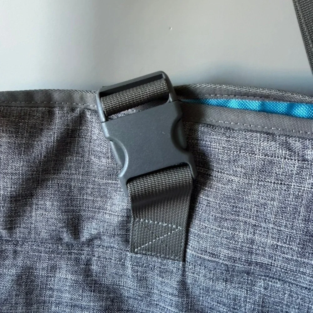 Timbuk2 Messenger Bag Grey Teal Laptop Crossbody Commuter Shoulder Bag